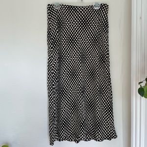 Vintage Patterned Midi Skirt